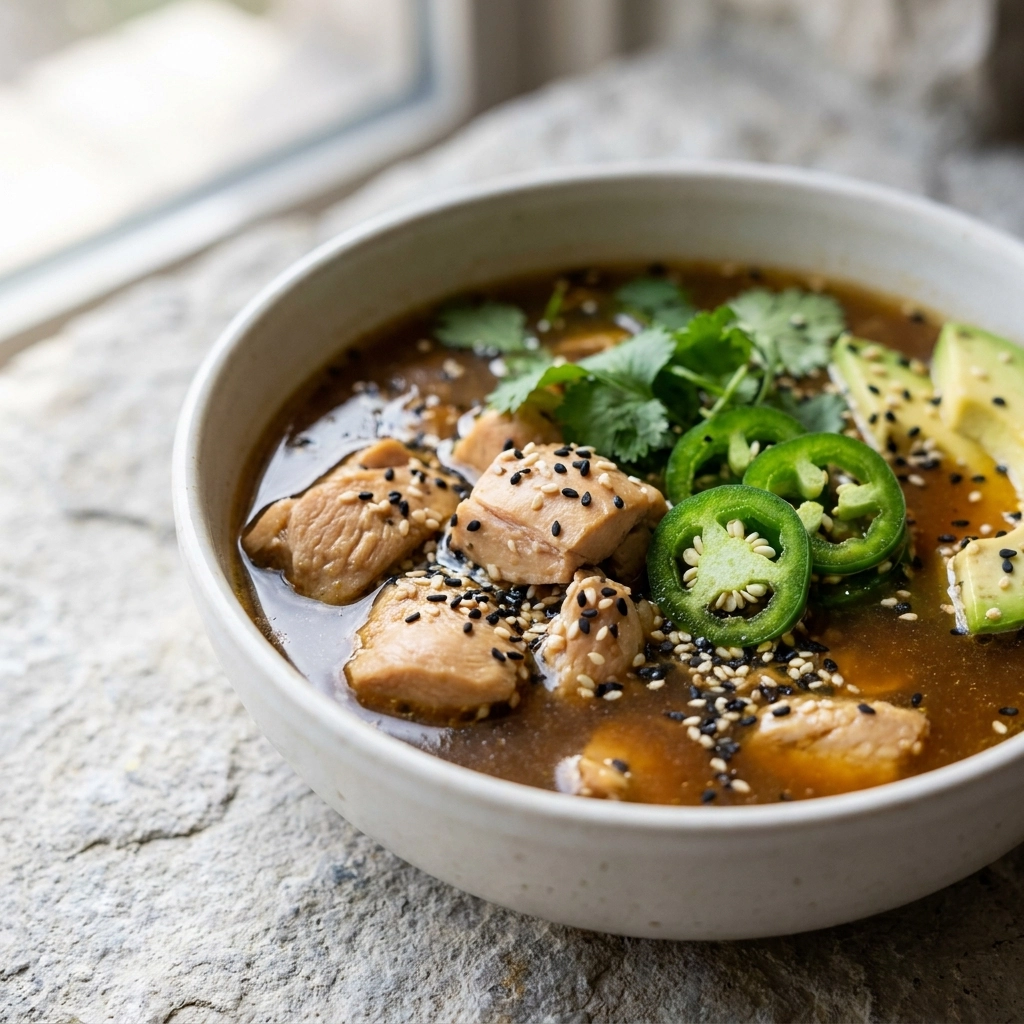 Creamy Black Sesame Chicken Soup Recipe for Ultimate Comfort | Asian Fusion Soup