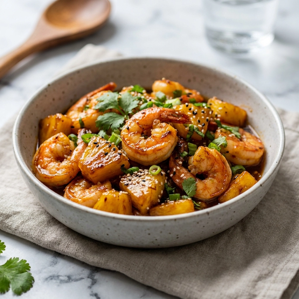 Sweet and Savory Shrimp And Pineapple Stir Fry | Easy Shrimp Stir Fry Recipe