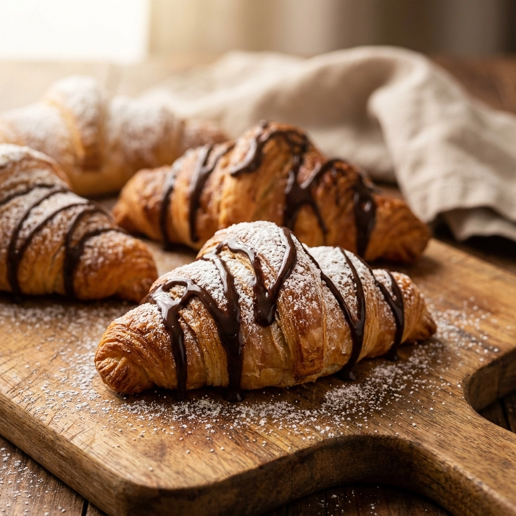 Buttery Chocolate Crescents | Easy Homemade Chocolate Pastry Recipe