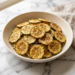 Crispy Air Fryer Zucchini Chips with Parmesan | Healthy Low Carb Snack Recipe