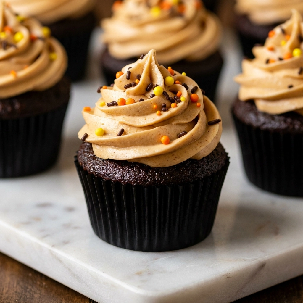 Irresistible Chocolate Pumpkin Cupcakes from In Bloom Bakery | Easy Fall Desserts