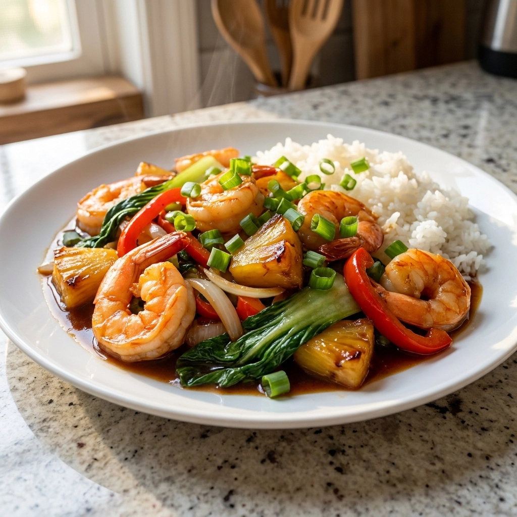Sweet and Savory Shrimp And Pineapple Stir Fry | Easy Shrimp Stir Fry Recipe